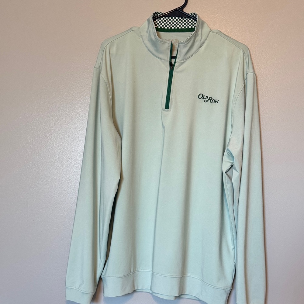 Old Row Mint Green Quarter-Zip Pullover. Used. Great Condition